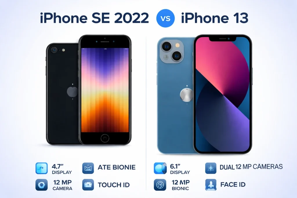 iPhone SE 2022 vs iPhone 13