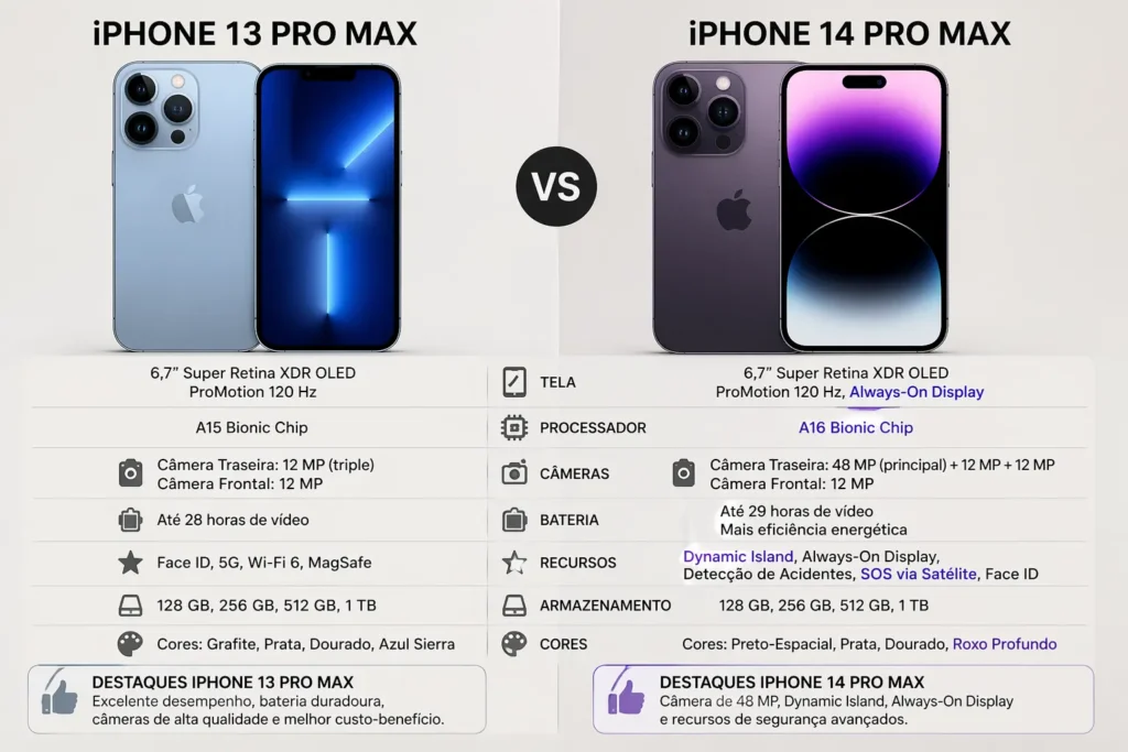 iPhone 13 e 14 Pro Max