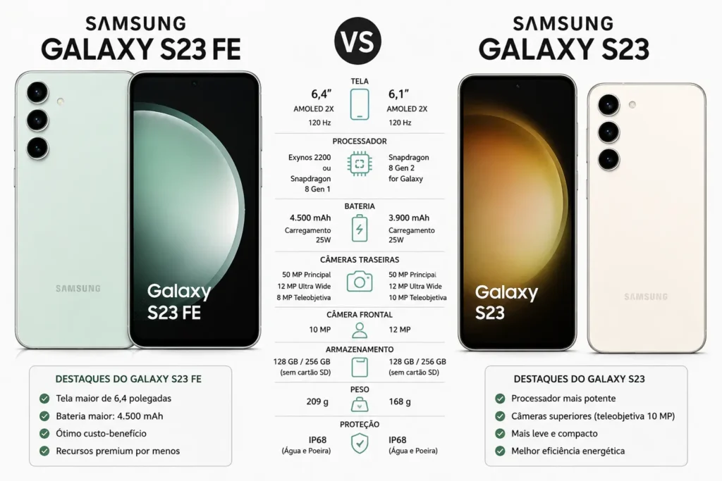 Galaxy S23 vs S23 FE