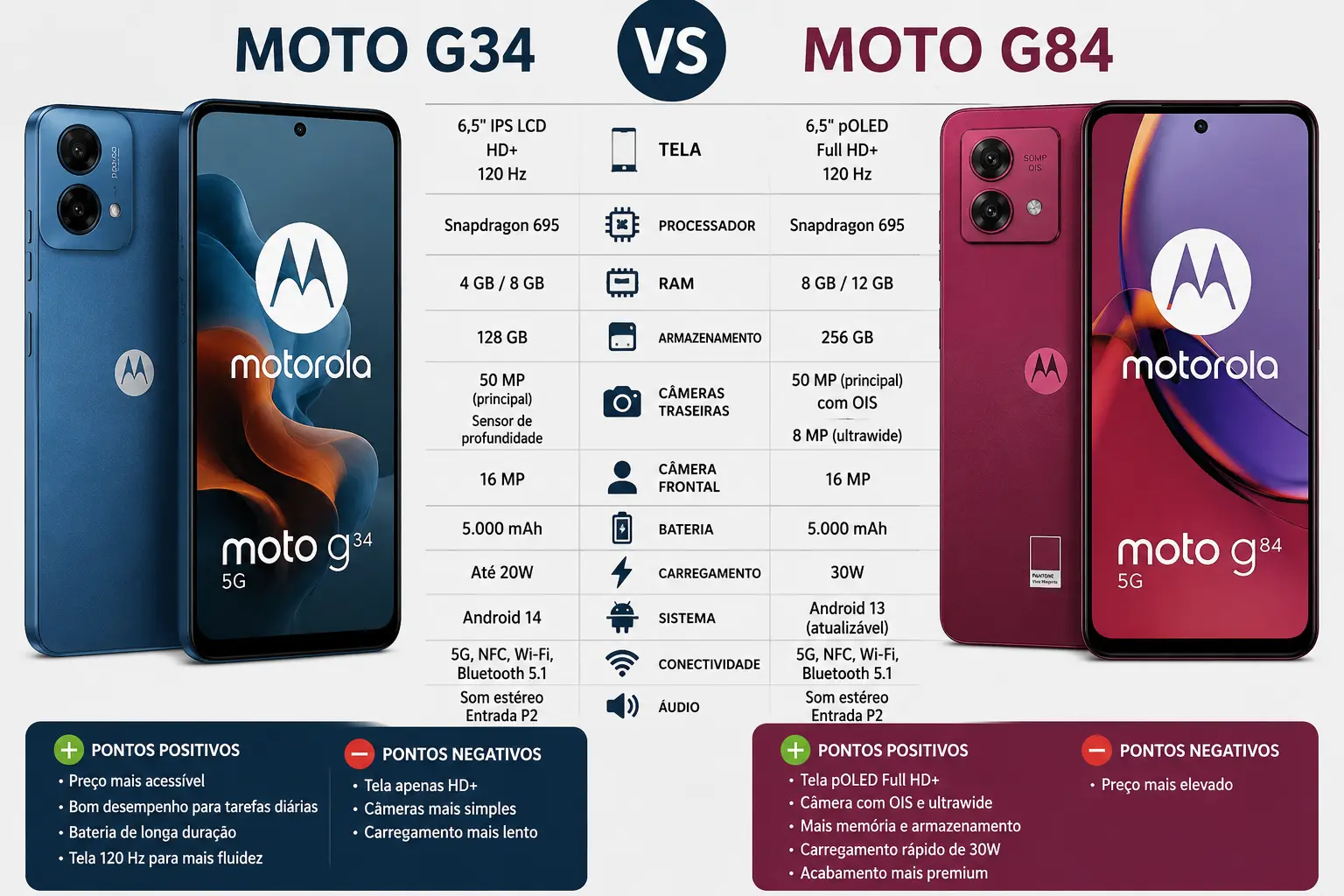Moto G34 vs Moto G84