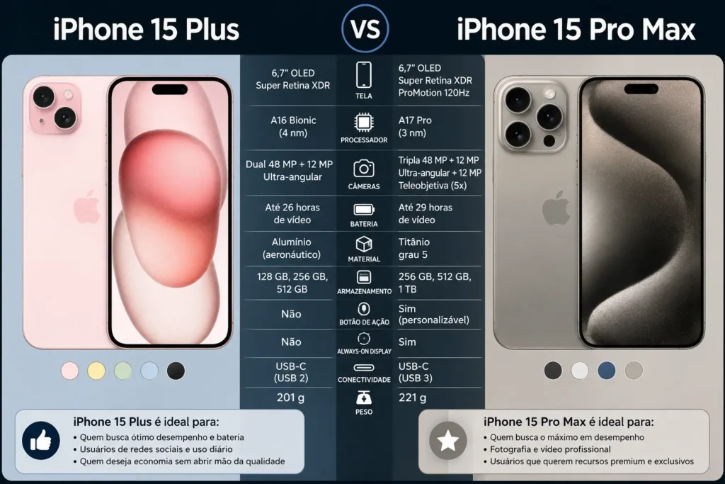 iPhone 15 Plus vs Pro Max
