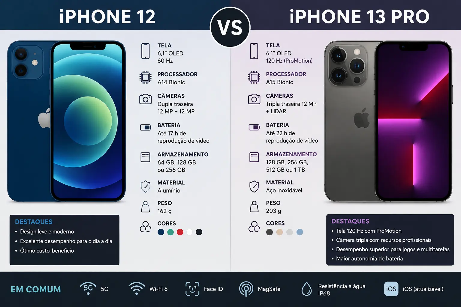 iphone 12 vs iphone 13pro